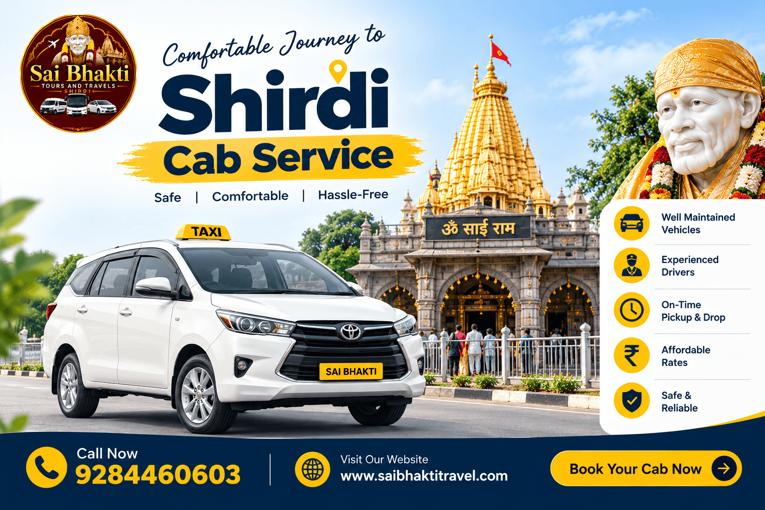 Cab Service in Shirdi & Shirdi to Pune Taxi | Sai Bhakti